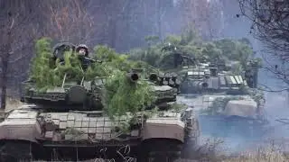 Ukrainian T-72 battalion stops enemy assault