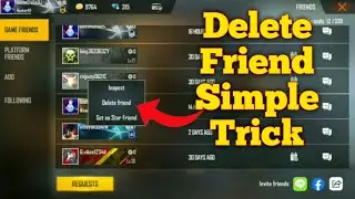 How to delete friend from your free fire game friend list | Remove facebook friends in free fire
