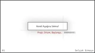 [01] Proje, Ortam, Başlangıç