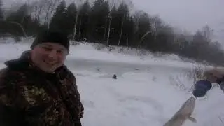 Первый и последний лёд в один день (щука, жерлицы на малой речке, январь 2021)