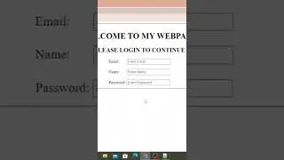 HOW TO MAKE /CREATE FORM IN HTML USING NOTEPAD |CREATE  A SIMPLE  LOGIN FORM USING HTML - اردو/हिंदी