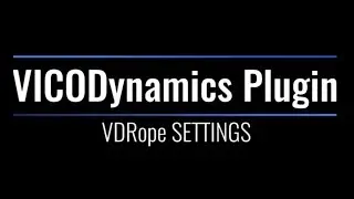 VICODynamics UE4 Tutorial: VDRope Basic Settings