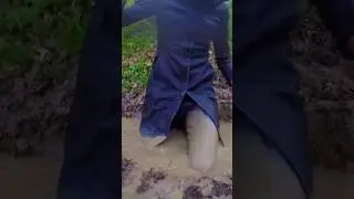 Boots andclothes are in the swamp. boots in the swamp. the leather cloak is in the swamp.