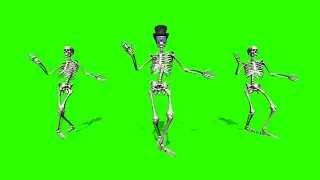 Skeletons Dancing #2 / Green Screen - Chroma Key
