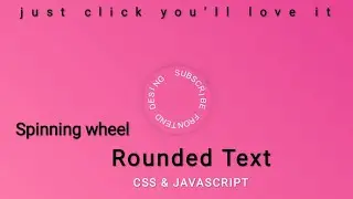 How to make rounded text using css and javascript || css animation || Fronted Design