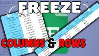 The Easiest Way to Freeze ROWS and COLUMNS in Google Sheets