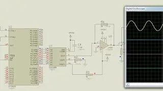 DAC0808 proteus simulation with AVR controller