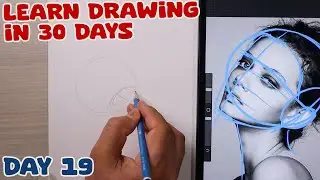 Basics of Portrait Head Angles Drawing for Beginners | Learn Drawing in Just 30 Days - Day 19