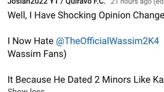 @JosiahYTQuiravoFC Imagine slandering my friend @TheOfficialWassim2K4 for no reason