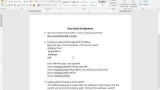 How to configure cisco switch step by step   - part 1