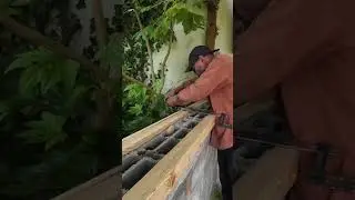 Casting a concrete cill / worktop for the outdoor kitchen