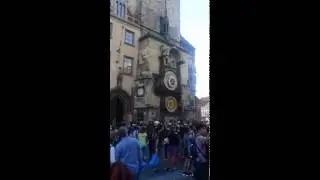 Clock Bells ringing in the old town of Prague ( Praha )