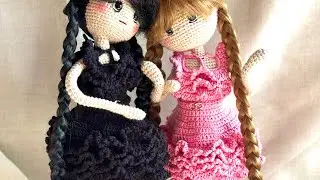 Trucuri păpușa croșetată  Wednesday Addams  #mmihacrochet #amigurumi #wednesdayaddams