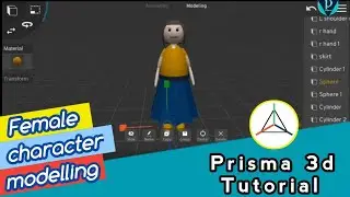 3d female character modeling for animation story | prisma 3d tutorial
