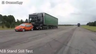 Суперэффективные тормоза на фуре авто приколы!!!