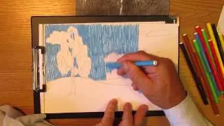 Как рисовать берёзу. Часть 2. Урок 10