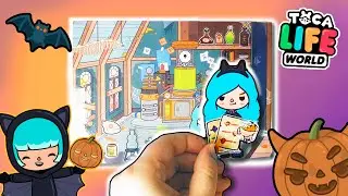Halloween in a spooky house. Paper Toca Boca. Paper house. DIY Quiet Book