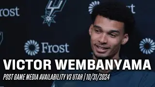 Victor Wembanyama's Postgame vs Utah Jazz | 10.31.2024