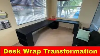 Desk Wrap Transformation using Black PS-504 3M Di-Noc Film