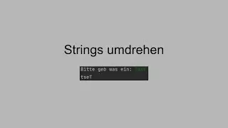 Strings umdrehen in Python