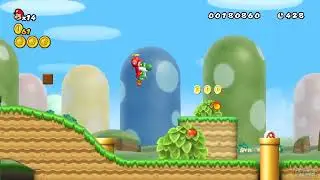 New Super Mario Bros Wii Worlds 1 - 9 Full Game Insane Mario Runs of Gameplay 100% by XCageGame