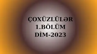 Çoxüzlülər 1.BÖLÜM