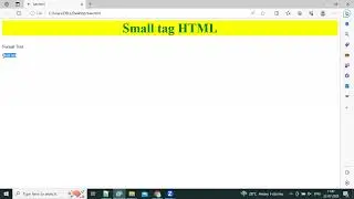 How to use small tag in html