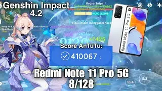 Redmi Note 11 Pro 5G - Genshin Impact v4.2 test, Medium 45fps