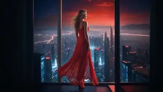 Спекотна нічка високо над містом/A hot night high above the city |Stable Diffusion Girls AI Lookbook