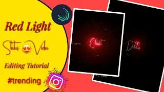 How To Make Trending Red Light Lyrics Status Video | Status Video kaise bnaye | PG Creation.