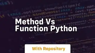 method vs function python