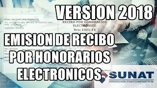 COMO EMITIR UN RECIBO POR HONORARIO ELECTRONICO -SUNAT