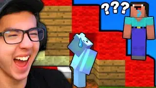 The FUNNIEST Hiding Spot TROLL in Minecraft Bedwars...