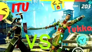 shadow fight 4 arena combo itu vs yukka's New talents  Yukka 🤤 ||talents..itu easy fight 