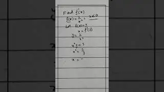 Inverse of function #maths #calculus #shortvideo #functions #linearalgebra