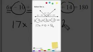 Solve Equation Involving Supplementary Angles