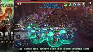 Raid - (FL.50) New Scarab King 09.02.21 - Warlord, Blind Seer, Royal Huntsman, Sethallia, Septimus