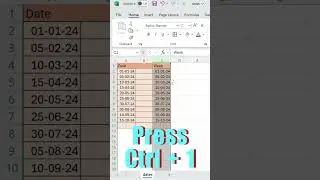 How to Extract Day of the Week from Date in Excel | Quick Excel Tip! | short