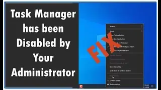Task Manager has been disabled by your administrator || Disable Task Manager