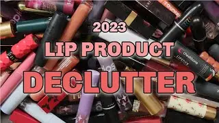Lip product collection & declutter | 2023