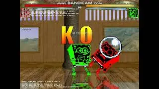 MUGEN Battle: Oni-Dark Spongebob Vs His green self