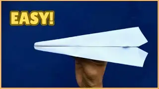 How to Fold a Paper Airplane Jet - PAPER JET PLANE FLY FAR EASY