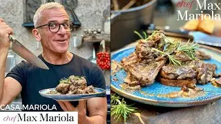 CONIGLIO ALLA LIGURE in Bianco con Olive Taggiasche - Ricetta Tradizionale di Chef Max Mariola