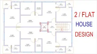 HOUSE PLAN DESIGN | EP 315 | 2160 SQUARE FEET TWO-UNIT HOUSE PLAN | LAYOUT PLAN