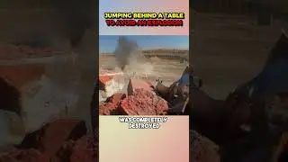 Can You Avoid An Explosion By Jumping Behind A Table? #shorts