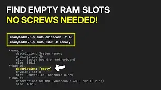 A simple Linux command to check for empty RAM slots and maximum capacity