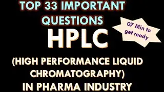 HPLC in Pharmaceutical industry High performance liquid chromatography Interview Question & answers