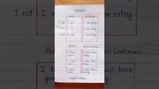 Present Tense - all types ! 