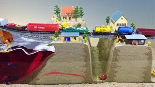 Railroad Bridge Collapse - Double Dam Breach Experiment - Flood Disaster Simulation