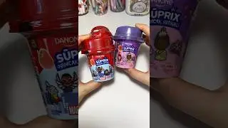 Figürlü süprix yoğurt açıyorumm #shortvideo  #danone #kesfet #trendfood